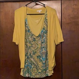 New York & Co tank w/ matching sweater